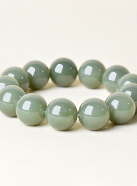 凤飞凰和田青玉男士圆珠手串