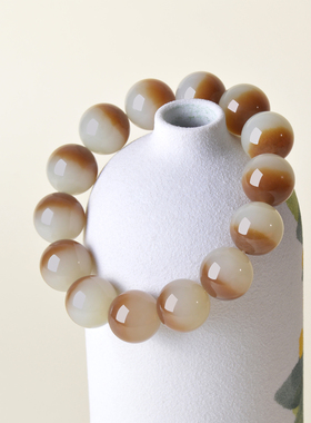 凤飞凰和田玉糖白玉男士手链