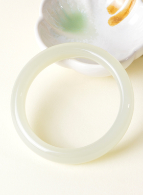 凤飞凰天然和田玉晴水冰种手镯