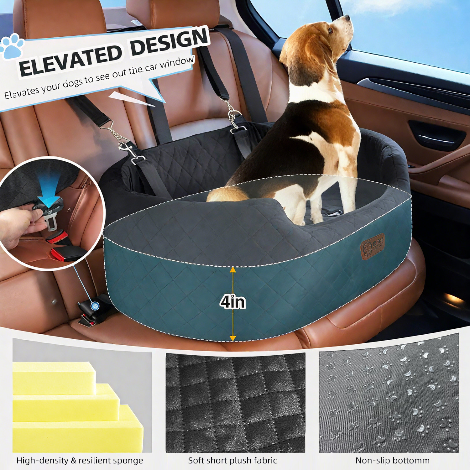 狗狗车载座椅宠物狗窝汽车安全外出神器耐脏可拆洗后排坐垫防脏床,淘宝优惠券,粉丝福利购,淘宝优惠卷