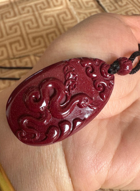 望蛇生财挂件朱砂钥匙扣男女生肖玉石吊坠盘蛇送财玉佩项链送证书