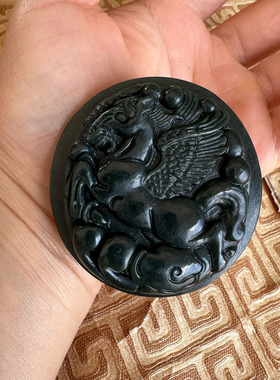 嫣芝美玉男和田玉飞黄腾达皮带扣