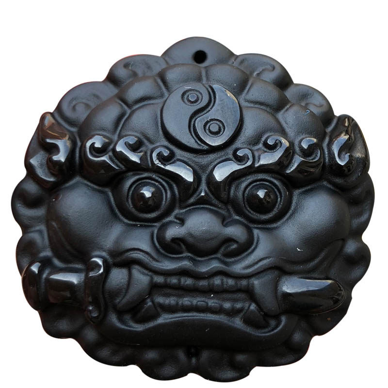 黑曜石吊坠本命年招财阴阳神兽敢当玉佩项链送证书男,淘宝优惠券,粉丝福利购,淘宝优惠卷