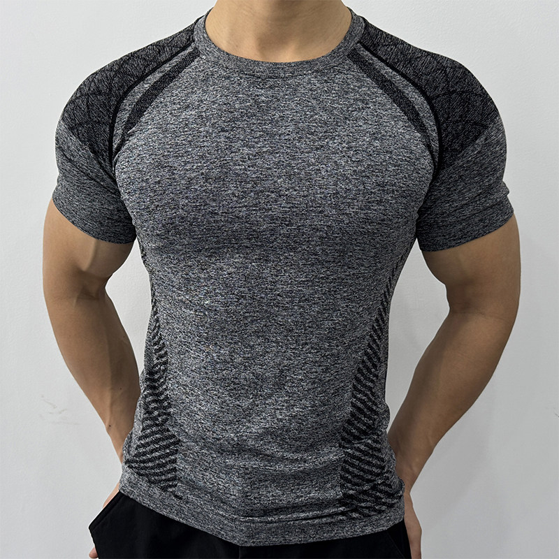 无缝显大健身服男高弹力速干运动短袖透气紧身衣训练T恤塑身上衣,淘宝优惠券,粉丝福利购,淘宝优惠卷
