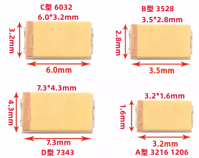 钽电容器A/B/C/D型贴片胆25/16/10/50V 1uf 106 22uf10uf 4.7 226-图0