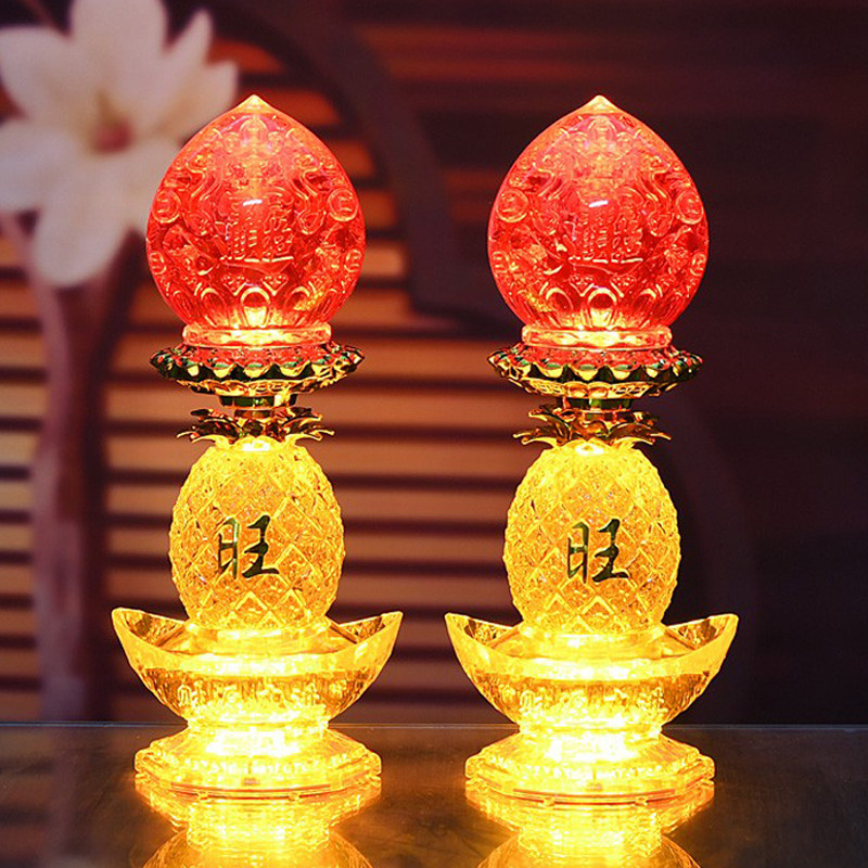 LED财神供灯供佛灯长明灯插电蜡烛灯佛前灯莲花灯家用祖先土地