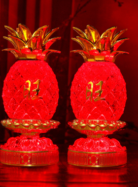 菠萝灯凤梨供灯长明灯土地LED灯