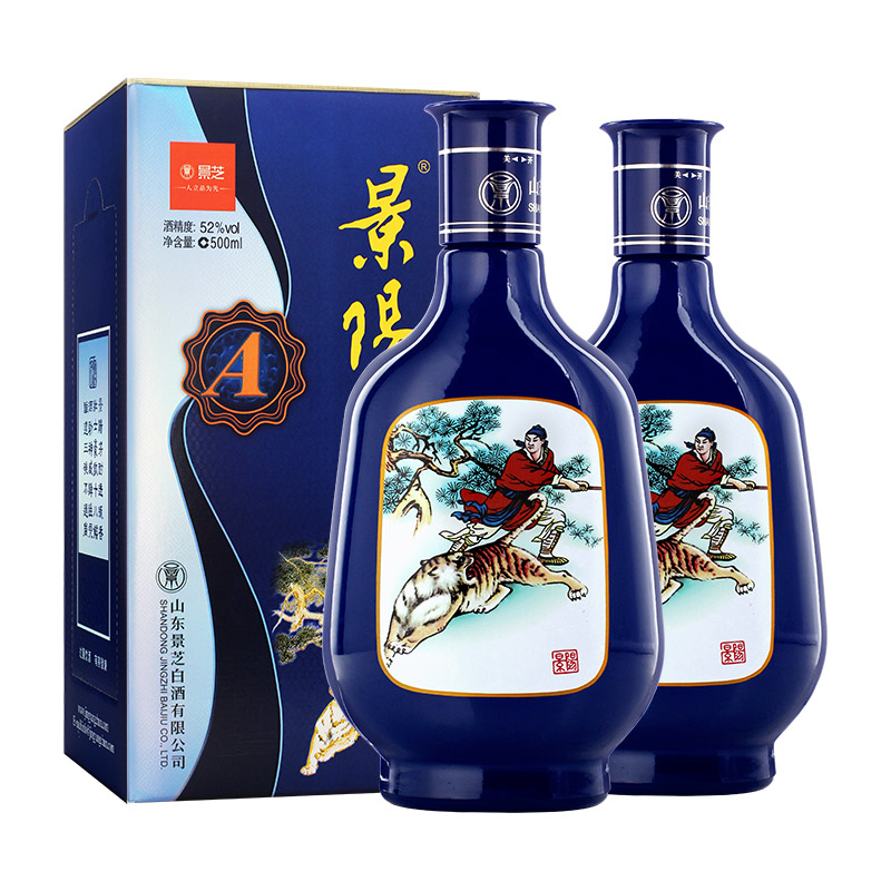 景芝景阳春52度500ml*6整箱装浓香型白酒送礼自饮礼盒装正品包邮