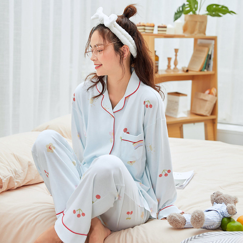 咕羊羊月子服春秋纯棉孕妇时尚睡衣 咕羊羊家居服套装