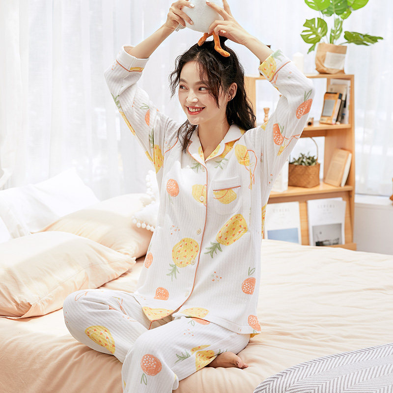 咕羊羊夹棉月子服冬季3月份睡衣 咕羊羊家居服套装