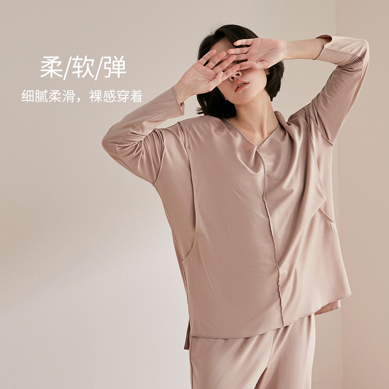 夏季莫代尔月子服产后哺乳期睡衣 咕羊羊家居服套装