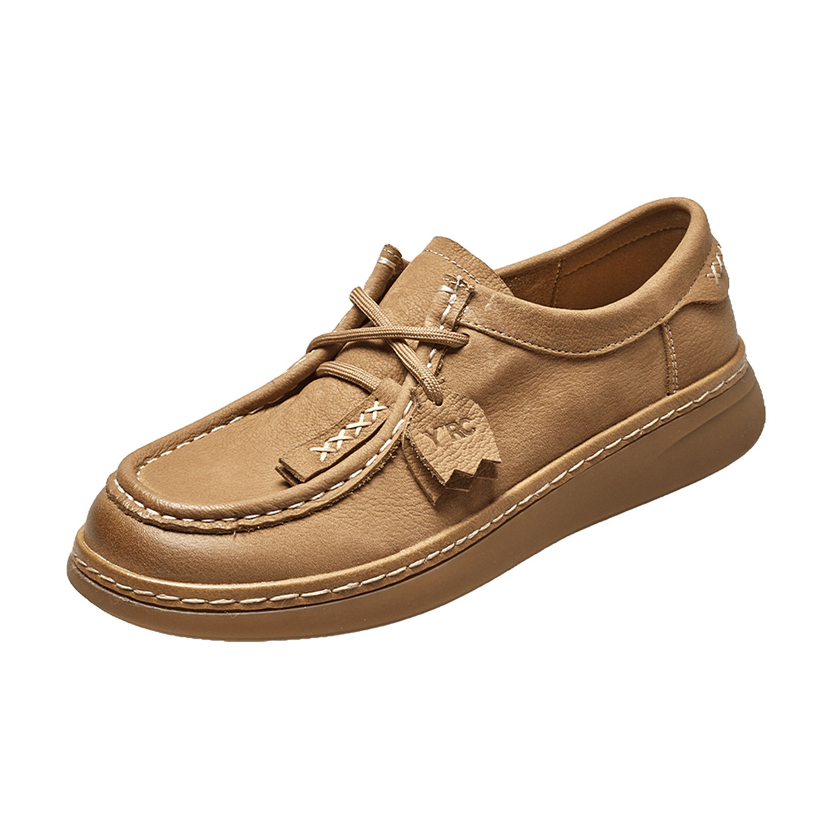 YRC休闲勃肯鞋女2025秋季新款英伦风真皮袋鼠鞋舒适复古深口单鞋,淘宝优惠券,粉丝福利购,淘宝优惠卷