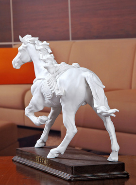 德化白瓷雕塑马上有钱工艺礼品