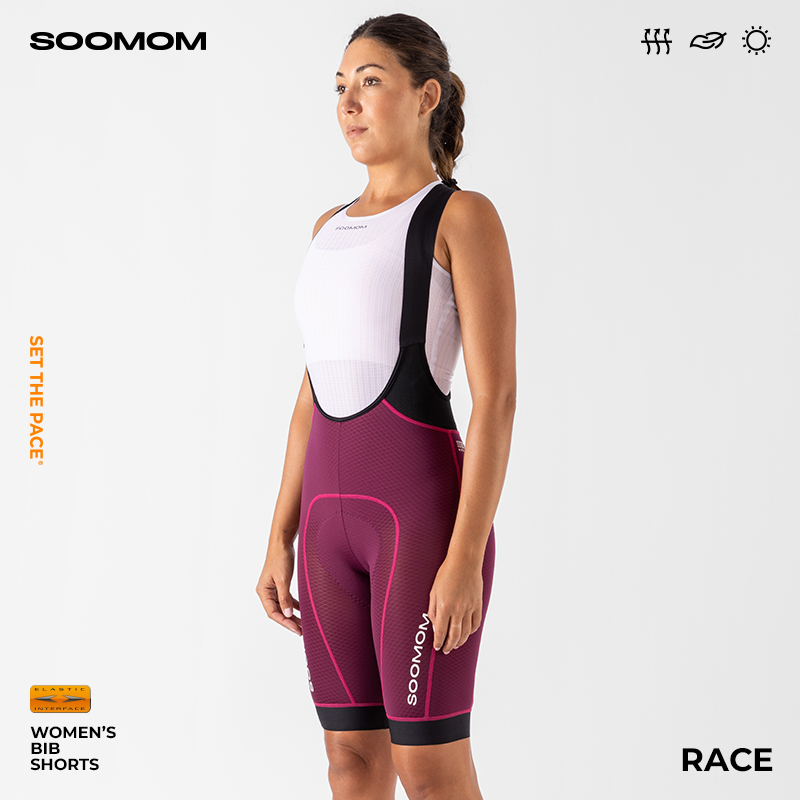 SOOMOM | RACE 女士公路车背带骑行短裤 - 图0