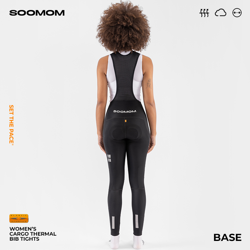 SOOMOM | BASE 女士公路车储物抓绒背带骑行长裤 - 图1