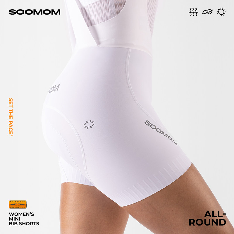 SOOMOM | ALL-ROUND女士双箭头公路车背带骑行超短裤三分春夏新款,淘宝优惠券,粉丝福利购,淘宝优惠卷