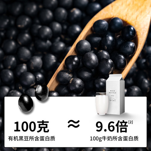 北纯有机黑豆1.4kg东北农家五谷杂粮粗粮绿芯黑豆浆青仁豆罐装 - 图0