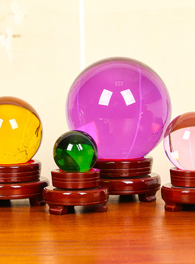 摆件招财透明大小号玻璃圆球