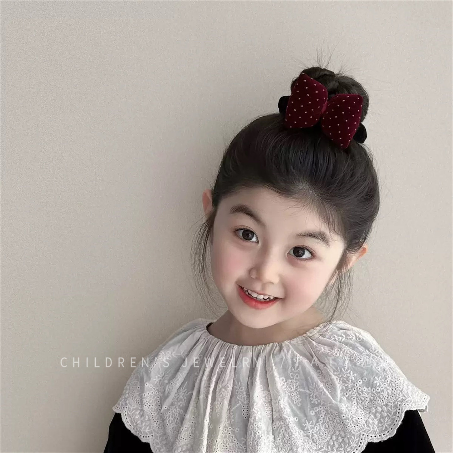 复古格纹樱桃球球小肠圈儿童波点丝绒高品质发绳小女孩扎头发皮筋,淘宝优惠券,粉丝福利购,淘宝优惠卷