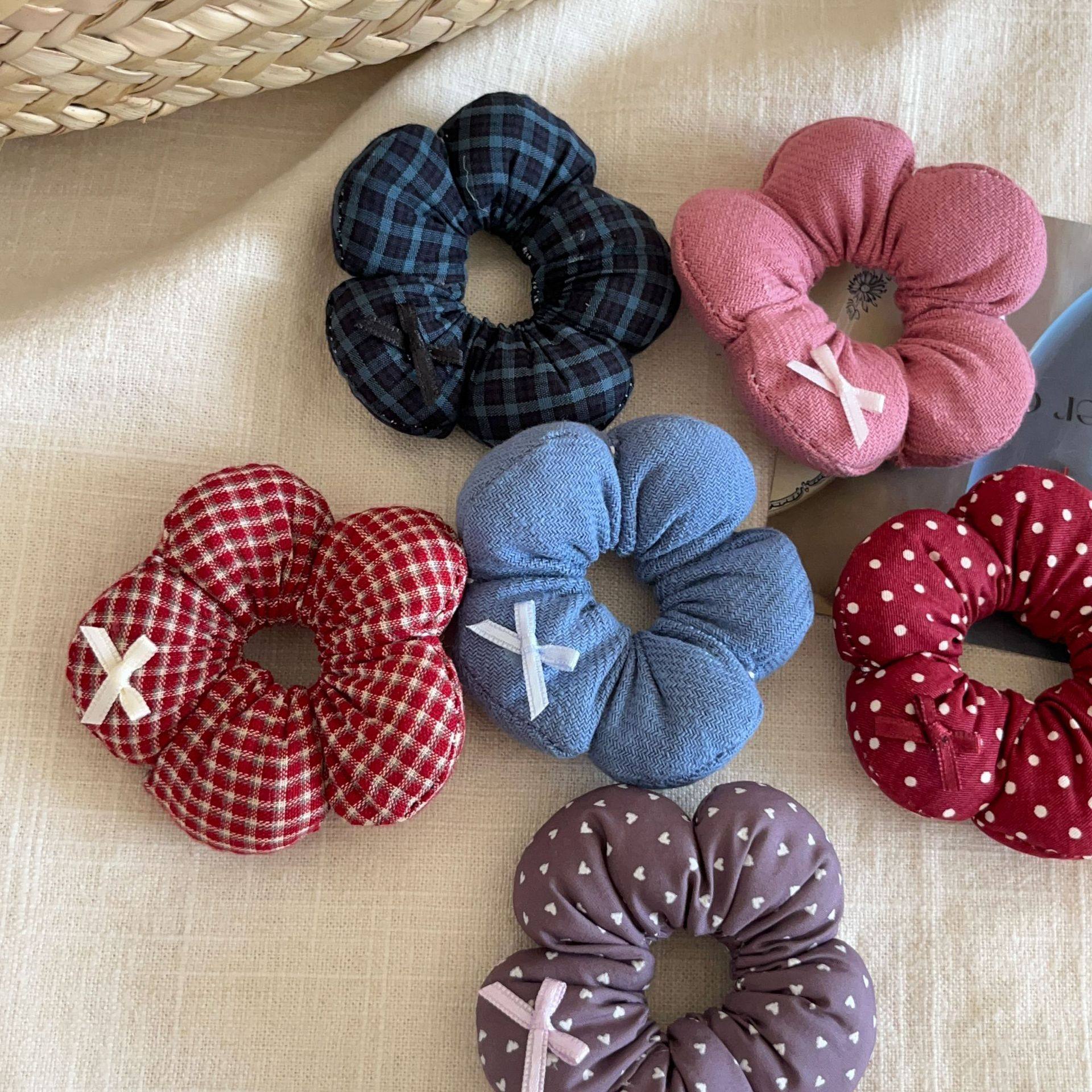 2个装 森系碎花蝴蝶结海绵花朵发圈女童丸子头皮筋发绳可爱发饰品,淘宝优惠券,粉丝福利购,淘宝优惠卷