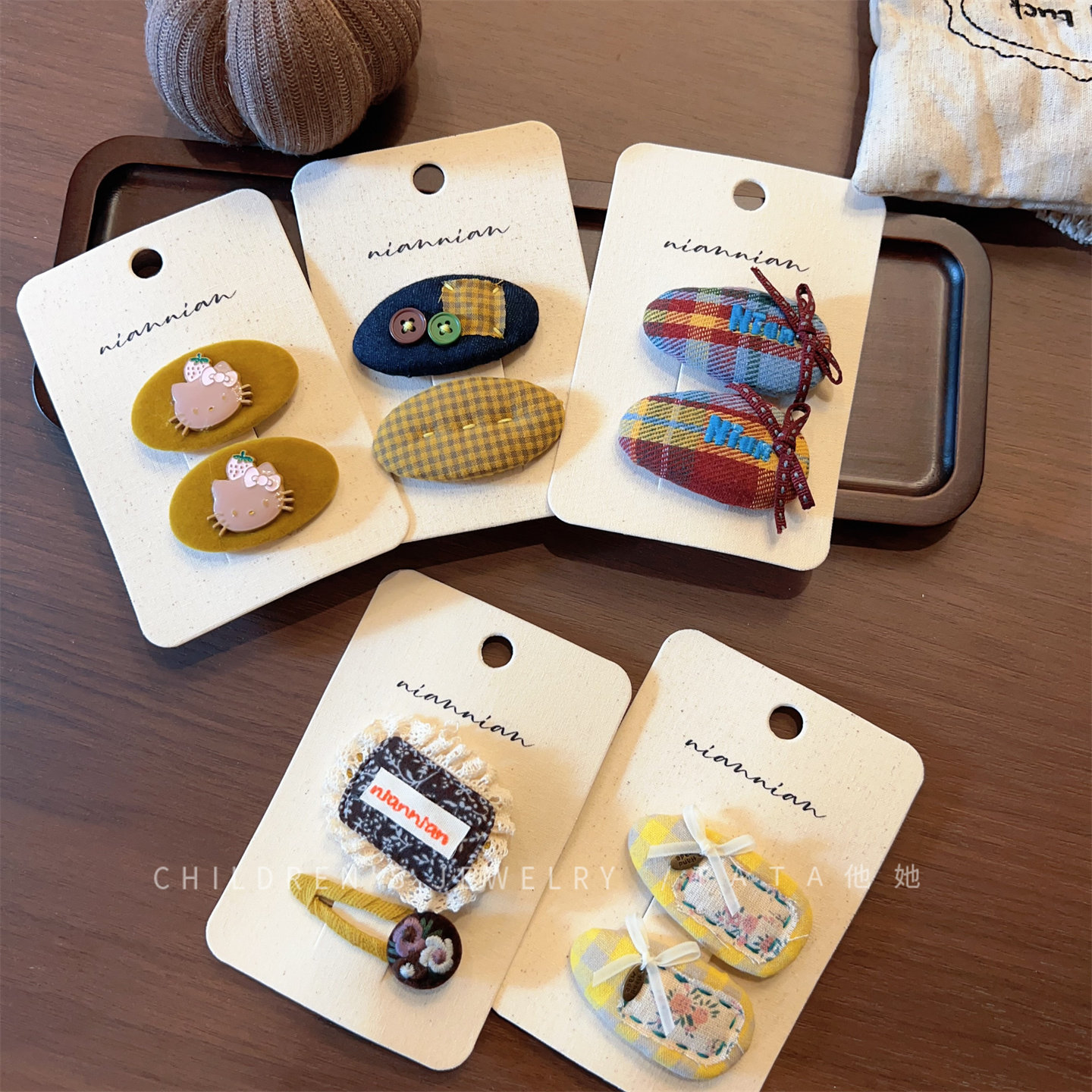 韩系ins精致布艺发夹童洋气发卡格纹碎花bb夹迷你刘海夹发饰秋冬,淘宝优惠券,粉丝福利购,淘宝优惠卷