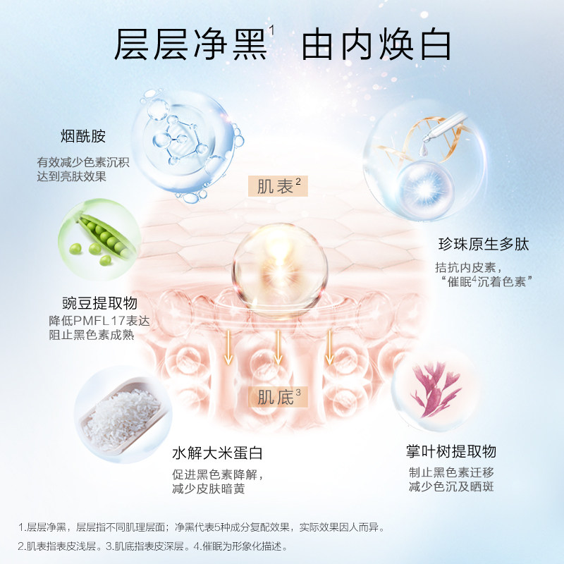 欧诗漫珍珠白净透润白精华液小白灯 osm欧诗漫中畅液态精华