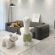 Alpaca stool living room sofa stool plush shoe changing stool