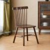 American retro solid wood dining chair for small home use