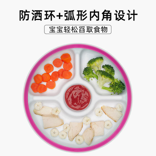 OXO奥秀辅食碗儿童餐具宝宝餐盘分格吃饭碗学吃训练自主进食家用 - 图0