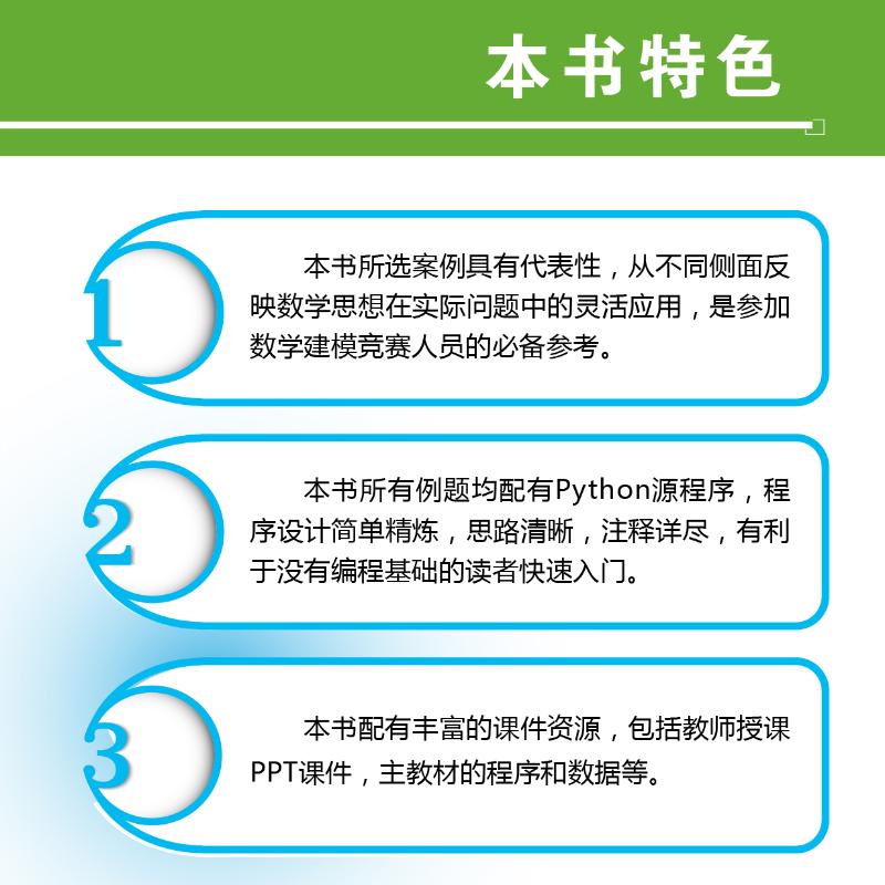 Python数学建模算法与应用 司守奎,孙玺菁 编 程序设计（新）专业科技 新华书店正版图书籍 国防工业出版社 - 图3