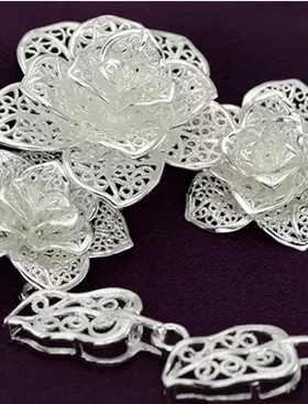 七夕情人节礼物镂空女老婆银饰