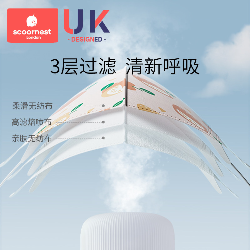 儿童3d立体口罩婴儿专用0到3岁3到6岁冬季防风防寒婴幼儿保暖口罩