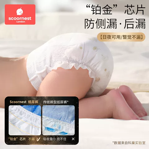 科巢皇家天鹅黑金婴儿纸尿裤拉拉裤成长尿不湿尿布试用装任选4片 图片 5