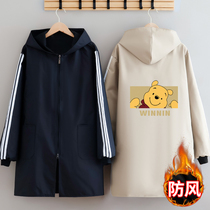 Gush long sleeves Home Kitchen Apron Thickening Hood Clothing Lady Winter Waterproof Windproof Work Clothes Adults to Work Custom Men