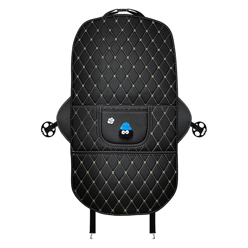 煤球汽车座椅背防踢垫儿童后座保护垫收纳袋防脏防护垫后排防磨垫,淘宝优惠券,粉丝福利购,淘宝优惠卷