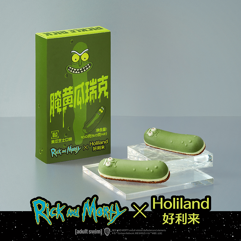 好利来×《瑞克和莫蒂》联名款腌黄瓜瑞克零食糕点甜品巧克力芝士-图3