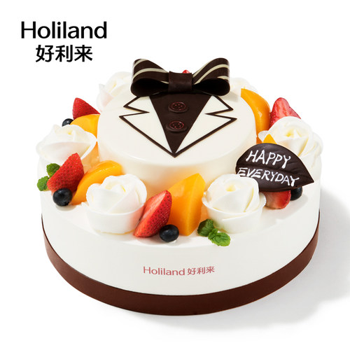 好利来生日蛋糕-花样男神动物奶油送男友凤梨生椰夹心同城配送 - 图0