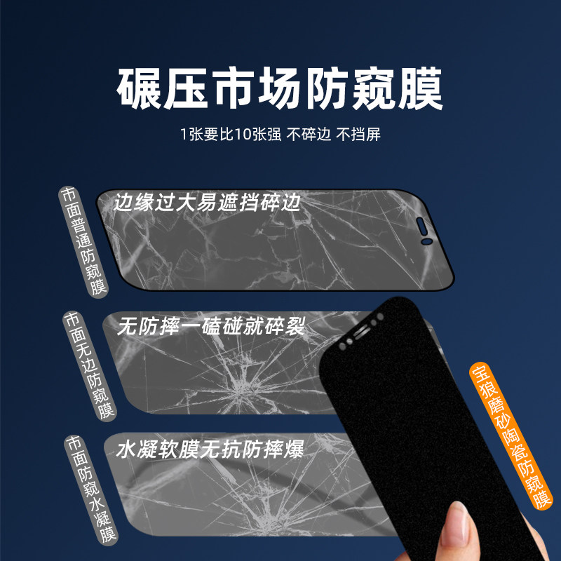 vivox9磨砂陶瓷钢化膜x9s全屏覆盖x9plus高清抗摔指纹电竞游戏软膜x9splus防偷窥偷窃看vivo原装手机屏保贴膜