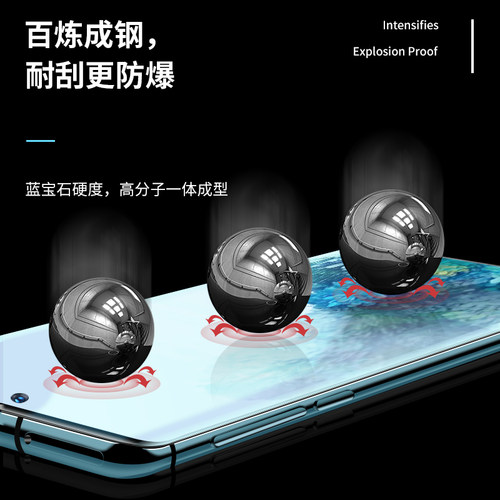 适用于三星S21Ultra曲面钢化膜全覆盖贴合SM-G998U防摔爆指纹蓝光全胶高清玻璃膜无白边s21ultra手机屏保贴膜 - 图0