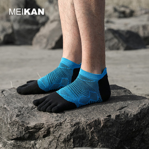 MEIKAN五指袜跑步袜抗菌消臭男速干coolmax户外马拉松袜运动袜子 - 图2