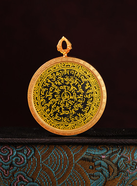 藏式手绘六字真言唐卡