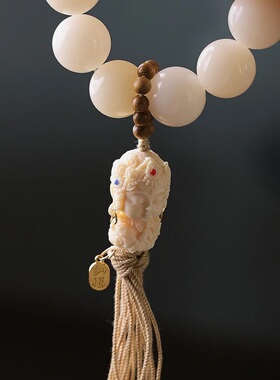 冰清玉洁度母白玉菩提手持