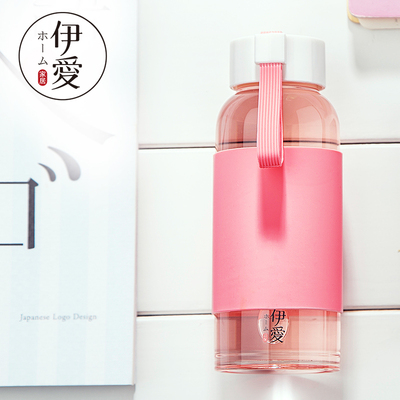 伊爱单层玻璃便携可爱水杯