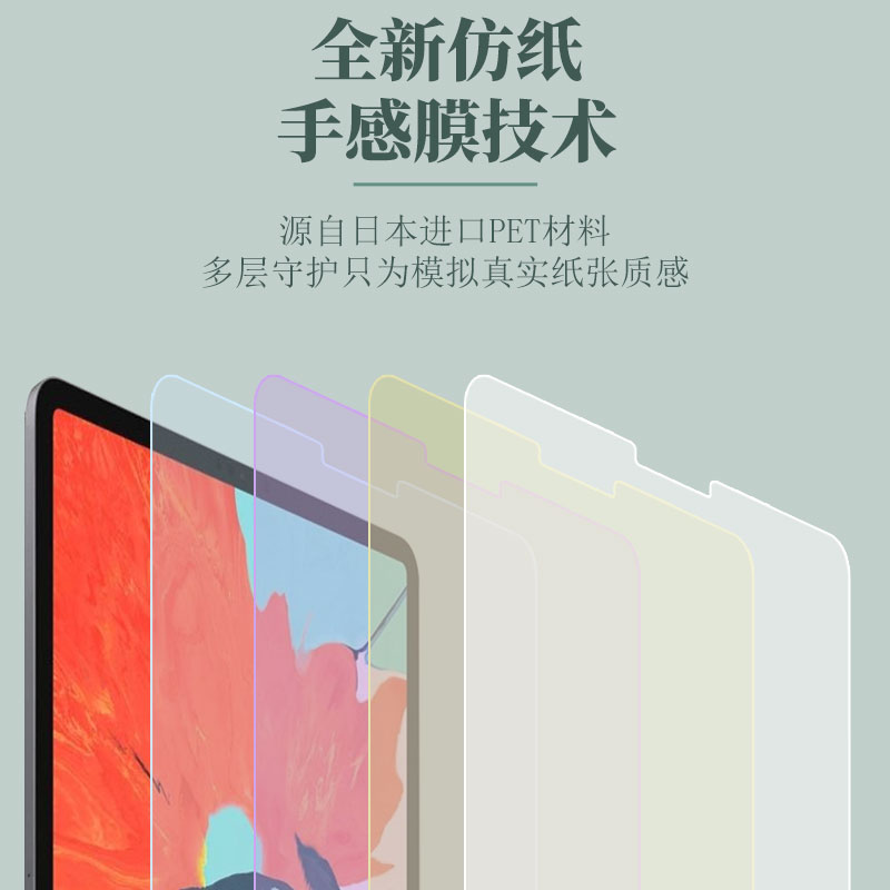 ipad类纸膜2021新款10.2寸2020pro11纸质mini6/5/4钢化膜air3/4磨砂10.9寸9.7苹果10.5平板2018贴膜ipad8/7/6-图1