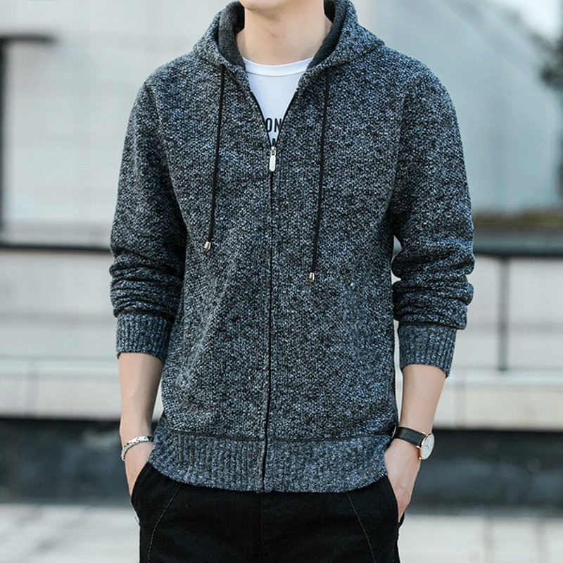 北极绒男士秋装针织开衫连帽卫衣 bejirog北极绒喆熙夹克