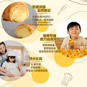 雀巢焙烤淡奶油1L*12盒整箱烘焙蛋挞调制稀奶油鲜商用烘焙原料