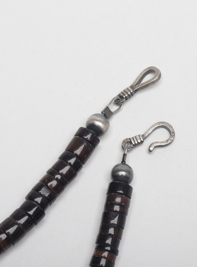 JDV商场同款复古银质天然贝壳珠链2026新款男士项链SANA800