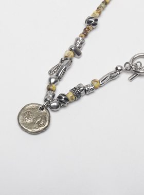 JDV商场同款2026春季新品复古金属感时尚项链SANA801