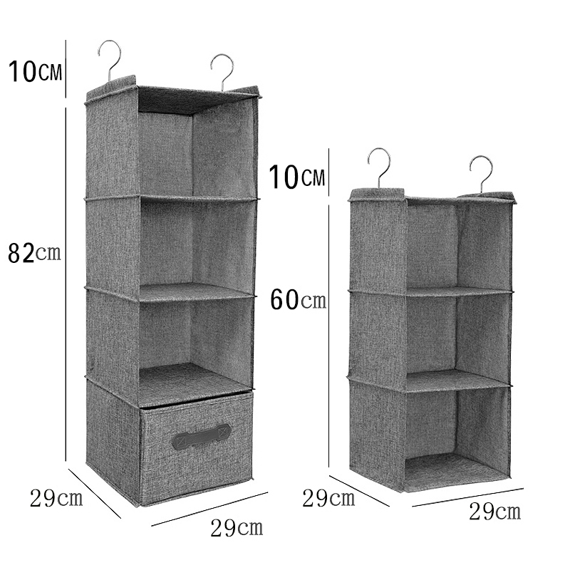 仿麻布衣柜收纳挂袋衣橱悬挂式衣物多层收纳袋衣柜抽屉盒可水洗