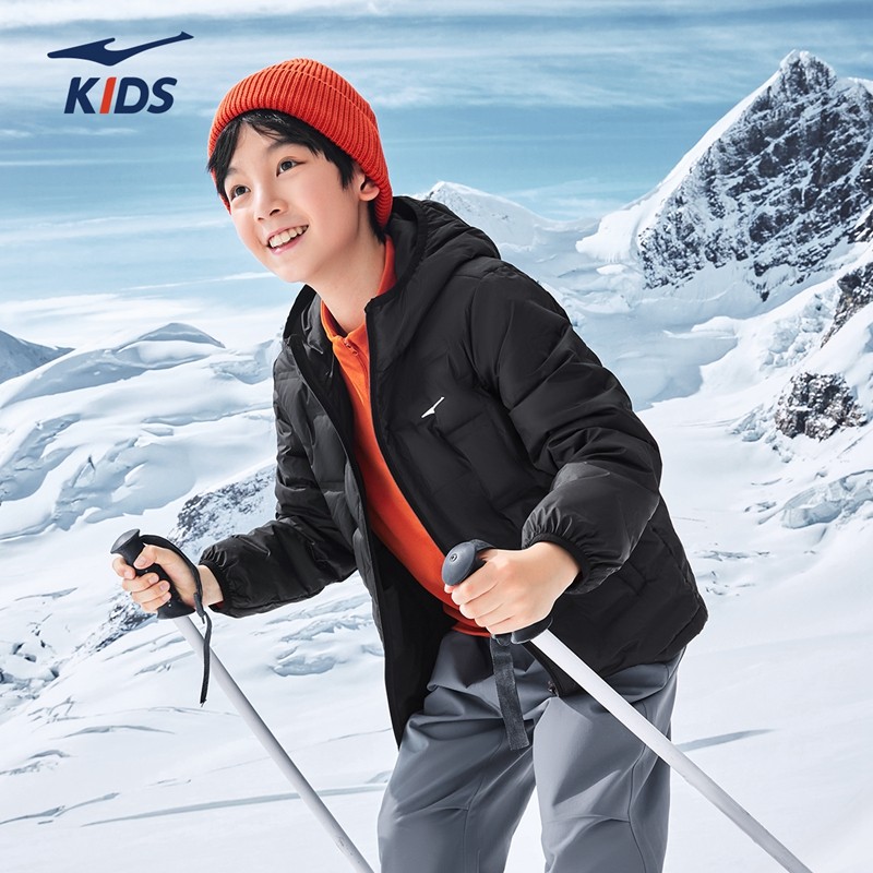 鸿星尔克童装儿童羽绒服秋冬季男童保暖防风外套大童连帽外套冬装,淘宝优惠券,粉丝福利购,淘宝优惠卷